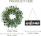 Green Wreath with Welcome in Spring Artificial Eucalyptus Wreath for Front Door Polytype Leaves Wreath